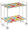 DON HIERRO - Carrito auxiliar plegable BAUHAUS con ruedas – Armazón metálico blanco, 2 niveles, 4 posiciones ajustables-79