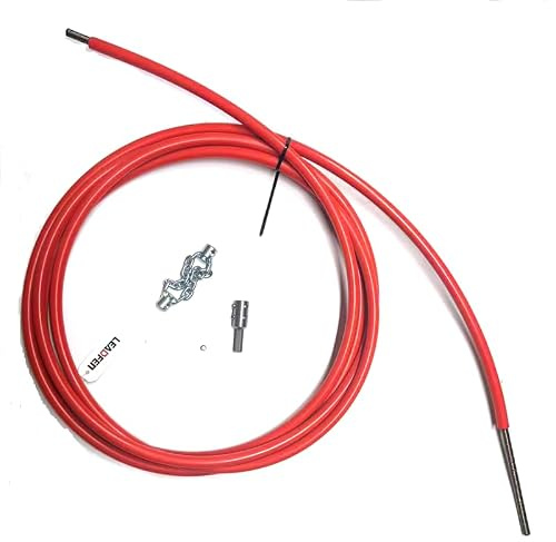 LEADFEN 8mm flexible shaft cable 5m full set cleaning chain tools DN32-40 pipe clog remover