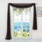 ESLIR Querbehang Gardine Freihanddeko aus transparentem Voile Deko Gardinen Schals Vorhang Einfarbige Dekoschals Uni Braun HxB 145x600 cm 1 Stück