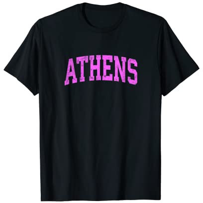 Athens Tennessee TN Vintage Athletic Sports Rose T-Shirt