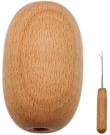 SM SunniMix Holz Stopfei Ei Sockenstopfen Deko, Stopfpilz Stopfei Nähzubehör Set, Holz Nähei Nähpilz Nähhelfer Sockenstopfen, Holzei Nähhelfer aus Buchenholz für Socken-stopfen