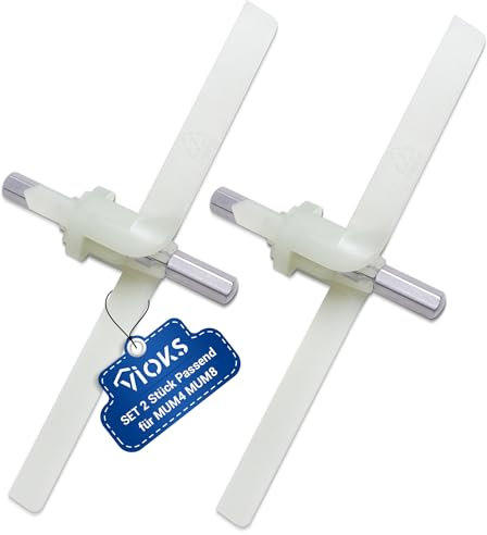 VIOKS SET 2x Mitnehmer für Durchlaufschnitzler Ersatz für Bosch 00091027 MUM4 MUM8 MUZ8DS1 MUZ4DS2 MUZ4DS3 091027 Cookit Durchlaufschnitzler Flügel für Bosch Küchenmaschine Ersatzteile Zubehör