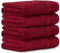 Luckytowel Handtücher Set 50x100 cm 100% Baumwolle, Handtuch-Set 4er Pack Rot