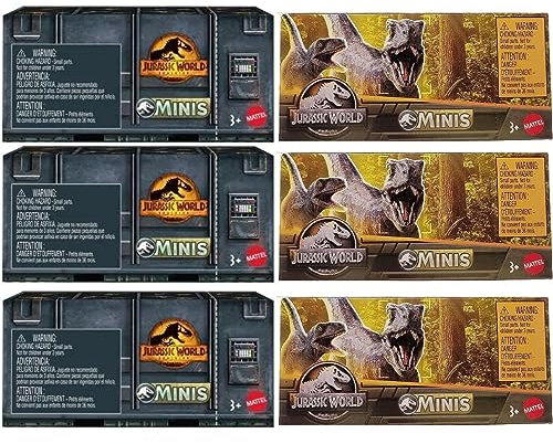 Jurassic World Dominion Dinos Minis Surprise Combo Box Set Bundle (6 Stück)
