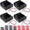 Xiatiaosann 2 Slot D Cell Battery Holder with Two Wires, 70 x 70mm 3V D Size Battery Case Box with Wire Leads, With Aligator Clips (4 Pack)
