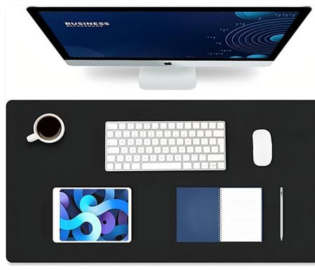 Schreibtischunterlage, Mauspad,Schreibtischzubehor,Buro bedarf, Desk organizer,80 x 40 cm,Laptop Desk Pad,Polyurethane Leather,Waterproof,Tisch Deko