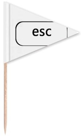 Keyboard-Symbol Esc Art Deco Fashion Zahnstocher Dreieck Cupcake Topper Flagge