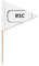 Keyboard-Symbol Esc Art Deco Fashion Zahnstocher Dreieck Cupcake Topper Flagge