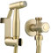 Tecmolog kit Ducha Bidet WC de Acero Inoxidable 2 Funciones Ducha de Bidé de Mano con Manguera y Válvula G1/2, Oro Cepillado, WS024AJ2F2