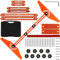 Stair Treads Gauge Template Tool Stair Jig, Aluminum Alloy Stair Measuring Tool High Precision Adjustable Shelf Scribe Layout Tool for Stairs, Risers, Shelf and Cutting Drywall, 8In to 56In(Orange)