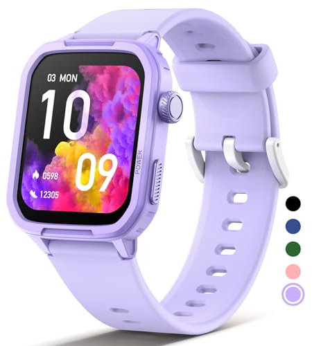 Mgaolo Kids Smart Watch,Fitness Tracker with Heart Rate Sleep Monitor for Boys Girls,Waterproof Activity Tracker Pedometer Step Counter for Android iPhone (Can be used without app/phone) (Purple)