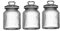 Hyper Mart Vintage Transparent Ribbed Glass Storage Jars Sweets, Sweetie, Biscuit, Cookie, Kitchen Jar with Airtight Lid (Ribbed Storage Jar, 990 ml - Set of 3)