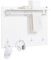 SoBuy Wandgarderobe Garderobenleiste mit Regal & Haken - platzsparendes Garderobenpaneel für Flur & Diele - weiß, 100x70x20cm, max. 30kg belastbar - FHK36-W