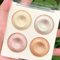 KARLOR Highlighter Palette, 4 Farben Highlighter Puder Highlighter Make up Perlmutt Diamant Champgner zart verteilbar hochpigmentiert Highlighter Glitzer Schimmer Puder Gesicht Augen Nasen 02#