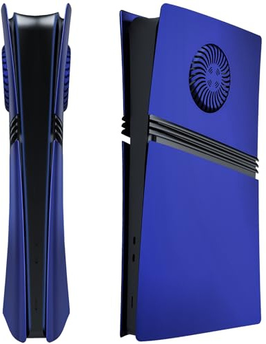Cover Plates for PS5 Pro Digital Edition with Cooling Vent, PS5 Pro Faceplate ABS Hard Shockproof Anti-Scratch Dustproof Protective Plates, Replacement Side Shell Skin Case (Blue)