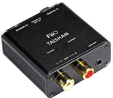 FiiO Taishan D03K Digital Analog Wandler mit optischem Toslink und Koaxial Eingang | Stero Cinch und 3,5mm Buchsen Ausgang