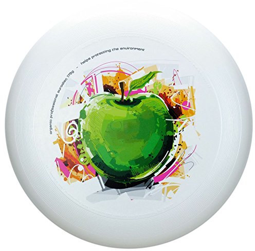 Eurodisc Frisbee 175g Ultimate BIO Apfel wettkampfharte Scheibe mit stabiler Flugbahn über 100 Meter