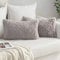 MIULEE 2er Set Kissenbezüge Künstlich Pelz Sofakissen Dekorative Dekokissen Kuschelkissen Plüschkissen Kuschelig Couchkissen Superweich Kissen Flauschig Kissenbezug für Sofa 30x50 cm Grau
