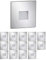 ledscom.de 15 Stück LED Treppenlicht/Wandeinbauleuchte FOW für innen und außen, Downlight, eckig, edelstahl, 85 x 85mm, warmweiß