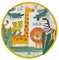 amscan 9909345-66 - Piattini Get Wild, 8 pezzi, diametro 23 cm, carta Safari, piatti di carta, piatti di carta, piatti per feste, stoviglie usa e getta, compleanno per bambini