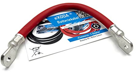 eXODA cable de batería de 30cm 70 mm² cobre cable de alimentación con ojales M8