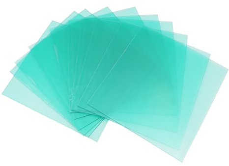 Tiardey 10 Piezas Lente de Casco de Soldadura Placa Protectora Transparente Lente de Repuesto para soldar la lámina Protectora de la Cubierta - 138X126mm