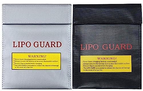 Bolsa de Seguridad ignífuga 2 Piezas Bolsas a Prueba de Fuego, Bolsa de Seguridad para BaterÍa de Litio, Bolsa de Seguridad a Prueba de Explosiones para Pilas Dinero En Efectivo Pasaporte Joyería
