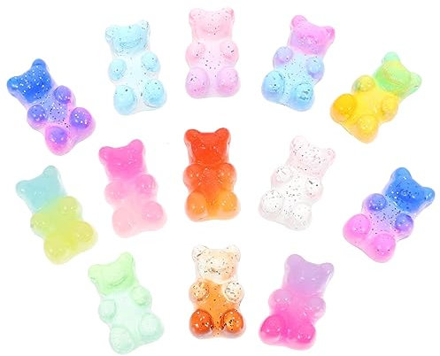 300 Stk Harz Bär Harz-anhänger Klare Handyhülle Puppenhauszubehör Nagel Charms Stofftiere Edelsteinperlen Nagelzubehör Nageldekorationen Für Nagelkunst Spielzeugzimmer Schmuck