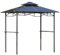 Outsunny Tonnelle Jardin 2,4 x 1,5 m - abri Barbecue - Steakhouse 2 étagères - Toit de Barbecue - alu. métal Noir Toit Polycarbonate