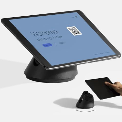 Bouncepad Click iPad POS Tablet Stand & Docking Station | iPad Stand For Business | iPad Lockable Stand Compatible With All Tablet & iPad Models | Tablet Stand For Desk | Black