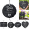 MJARTORIA Personalisiert Tiergrabstein Grabstein Hund Katze Grabplatte Grabstecker mit Gravur, Individuelles Grabschmuck Wetterfest Herz Grab Gedenkstein mit Namen Datum