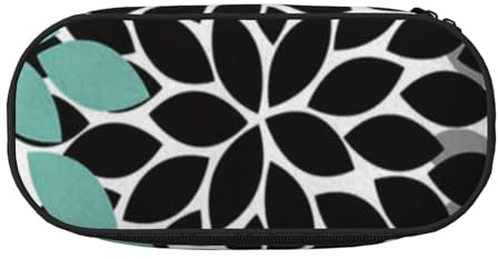 GSGCSBYMLG Trousse à crayons avec imprimé fleur de dahlia, Noir , Taille unique, Pochette à monnaie