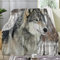 Kuscheldecke Flauschig Wolf, Decke Tierwelt - Fleecedecke Tier Wolf, Weiche Warme Decke Sofa, Flauschige Wohndecke als Sofadecke Couchdecke, XXL Decken Deko, 220x240 S-211