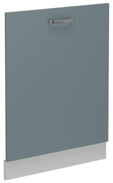 Vicco Geschirrspülblende R-Line, Geschirrspüler Fronttür, Blau-Grau, 60 cm ohne Arbeitsplatte