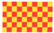 Bandiera a scacchi rossi e gialli – 1,5 m – 100D poliestere a scacchi con due occhielli in metallo, resistente allo sbiadimento, colori vivaci, 150 x 90 cm