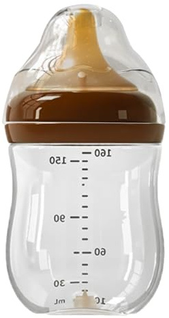 Neugeborene Fütterungsflasche - 160 ml natürliche Babyflasche mit brustartiger Brustwarze, Anti -Kolik -Baby -Fütterungsflasche | Säuglinge 0-6 Monate Milchflaschen, Neugeboreneflaschen für tägliche F