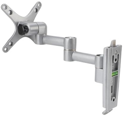 Generic Large Screen Display Arm Flexible Wall Mount for 13-30in TVs Silver Gray, Space Saving for Gaming Setup
