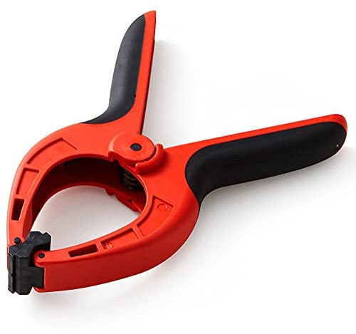 Dekton 9 Pro Clamp with 100mm Jaw Opening, Heavy Duty Rubber Non-Slip Grip, Durable Tough Plastic Construction, Hinged Jaws for Improved Grip on Uneven Surfaces, Ideal for Woodworking & DIY Projects