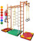 NiroSport Sprossenwand Kinderzimmer M3 Orange aufbau ohne Bohren Kletterwand Turnwand Klettergerüst Kinder Indoor Klimmzugstange