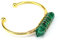 Chakra Armband, Golden Handgefertigte Gewundene Grüne Malachit Armreifen Natürliche Doppelspitze Stein Chakra Armbänder Raue Energie Edelstein Offen Manschette Armreif Schmuck Für Frauen Männer