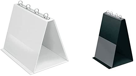 Veloflex 4101090 - Tisch-Flipchart A4, Präsentation weiß & 4102080 - Tisch-Flipchart, DIN A4 hoch, Aufstellringbuch, mit 10 Hüllen, schwarz, 1 Stück