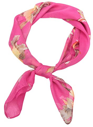 FAIRYGATE Chiffon Schal Seidenschal Damen Chiffon Quadratischer Schal Seidentuch Leicht Satin Vierecktuch Dekoration Halstuch Bandana Kopfschmuck Haarband DA2617