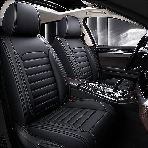 ASHFIT Auto Sitzbezüge Set, Für Dacia Duster 2018-2023 Vorn und Hinten 5 Sitze, Kompletter Satz Universal-Ledersitzbezüge,B