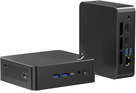 MINISFORUM UN100P Mini PC, Intel 12th Gen Alder Lake- N100,16 GB DDR4 RAM 512 GB PCIe SSD, Mini Desktop PC 4K Triple Display, 4xUSB Ports,2.5G RJ45 LAN,Business PC for Home-Server/Network Firewall