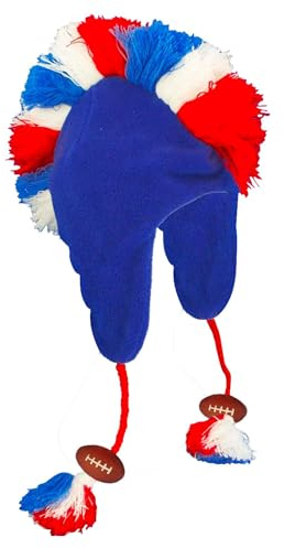 THE REPLICANT Accessoire du Supporter/Bonnet Bleu avec Crête Tricolore/Taille Unique