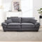 A ALFRESCOOL Sofa 224 x 81 cm Polstersofa aus Samt mit Abnehmbare Kissen und Rückenlehnen für Wohnzimmer/Schlafzimmer/Spielzimmer Dunkelgrau