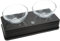 Catit Style Glass Diner, erhöhter Glasnapf, schwarz glänzend, 2 x 200ml
