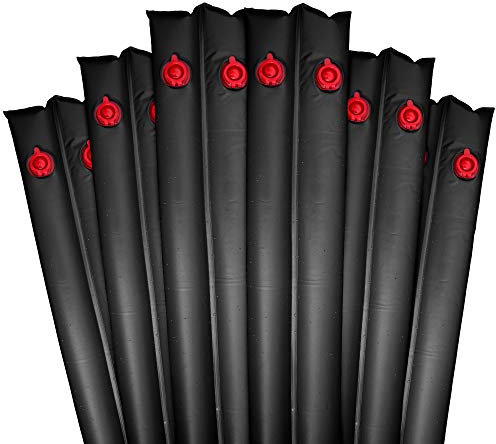 Robelle 3809-20-BLK-06 Doppelkammer-No-Roll-Premium-Wasserschläuche für Winter-Poolabdeckungen, 2,4 m, Schwarz, 6 Stück