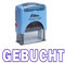 GEBUCHT Selbst Farbwerk Stempel Buro stationar Bedrucktes Shiny Stamp