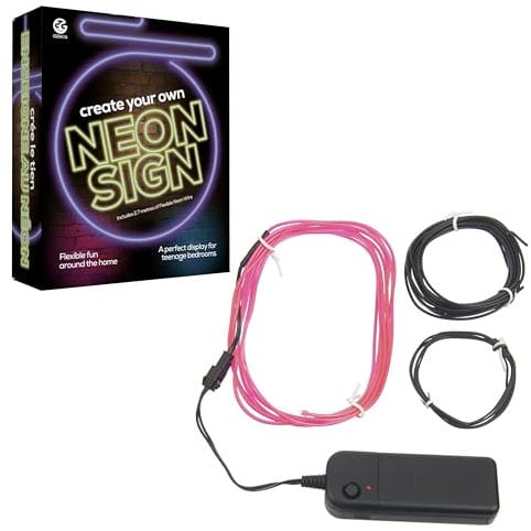 Funtime Gifts Create Your Own Neon Sign Kit - DIY Light-Up Art for Your Home